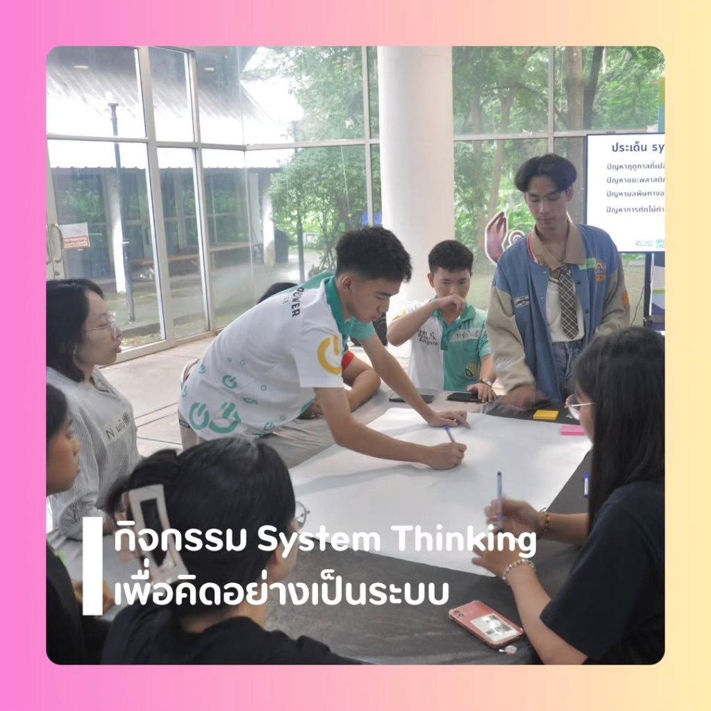กิจกรรมคิดเชิงระบบ (system thinking) ของเยาวชนภาคเหนือ ภาพจาก Eeka Eco Youth